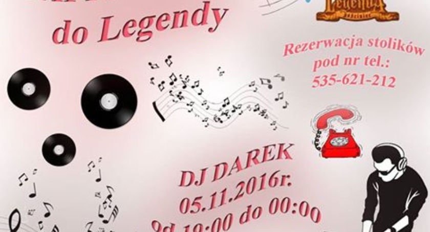 ZAPRASZAMY 05.11.2016r. do Restauracji Gościniec Legenda
