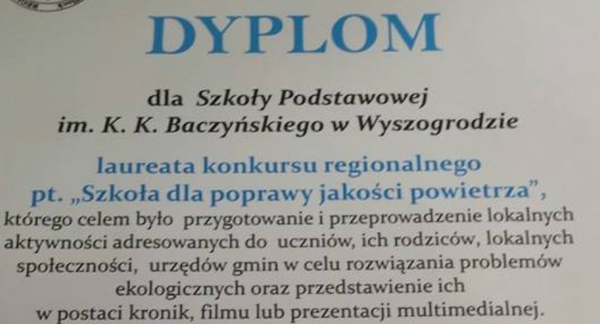 Są  laureatami konkursu! - Szkoła Podstawowa w Wyszogrodzie imienia K.K.Baczyńskiego
