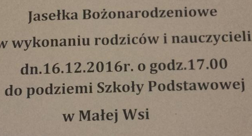Jasełka Bożonarodzeniowe w Małej Wsi.