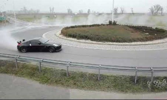 W NOCY PRZYJECHAŁ DRIFTOWAĆ NA RONDZIE. SŁONO GO TO KOSZTOWAŁO