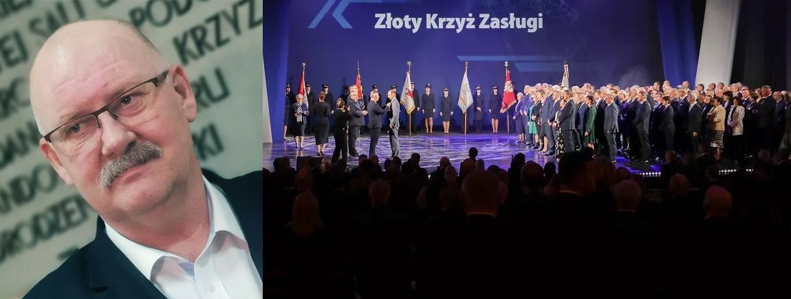 KOLEJARZ Z WIELUNIA ODZNACZONY ZŁOTYM KRZYŻEM ZASŁUGI