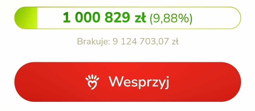 JEST PIERWSZY MILION DLA JASIA!