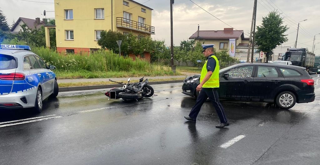 26-LETNI MOTOCYKLISTA W SZPITALU