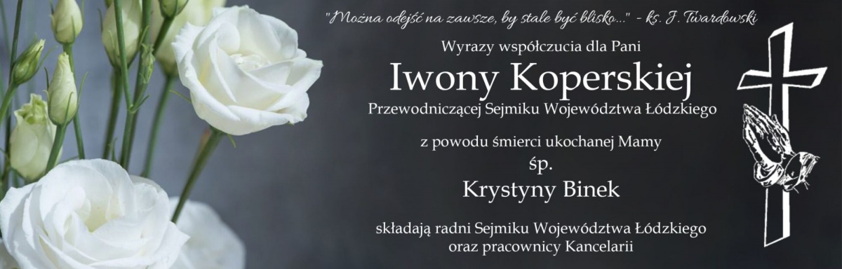 Kondolencje od Sejmiku Województwa Łódzkiego