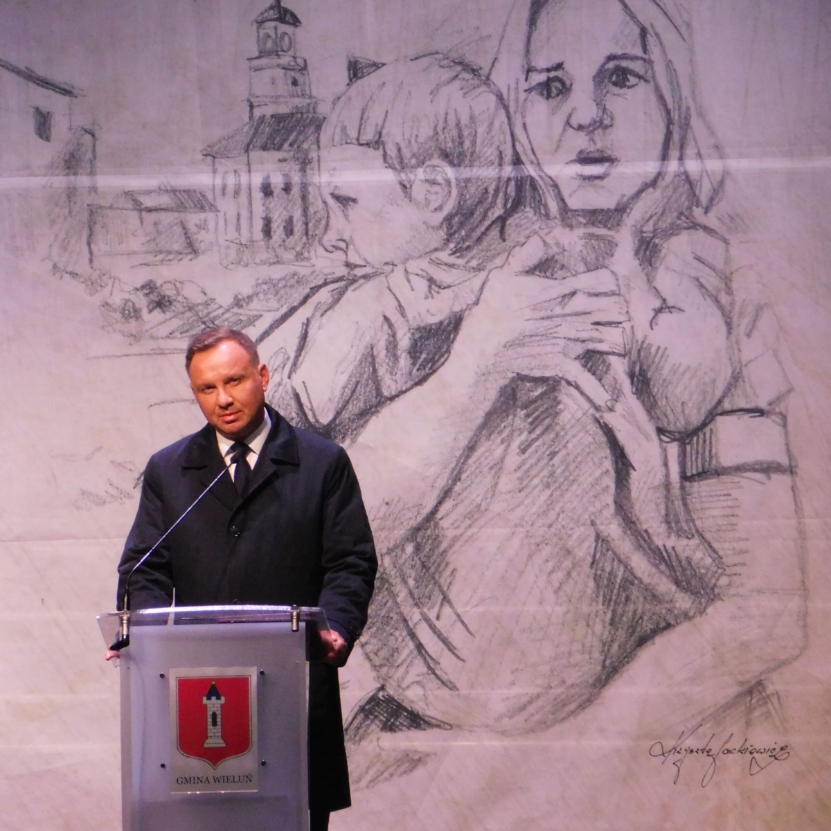 Prezydent pochylił się nad tragedią Wielunia