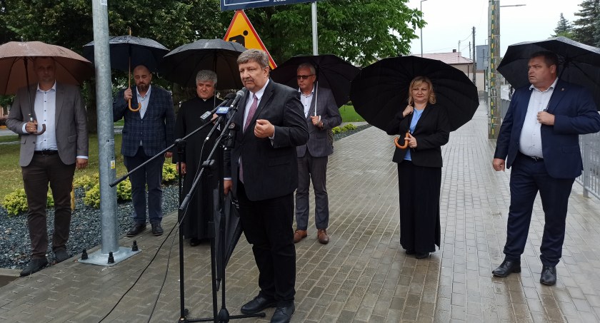 Remont drogi nr 486 w Działoszynie - przestało zalewać podczas obfitych opadów