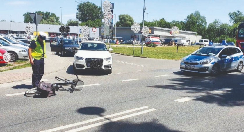 15-letni rowerzysta trafił do szpitala 