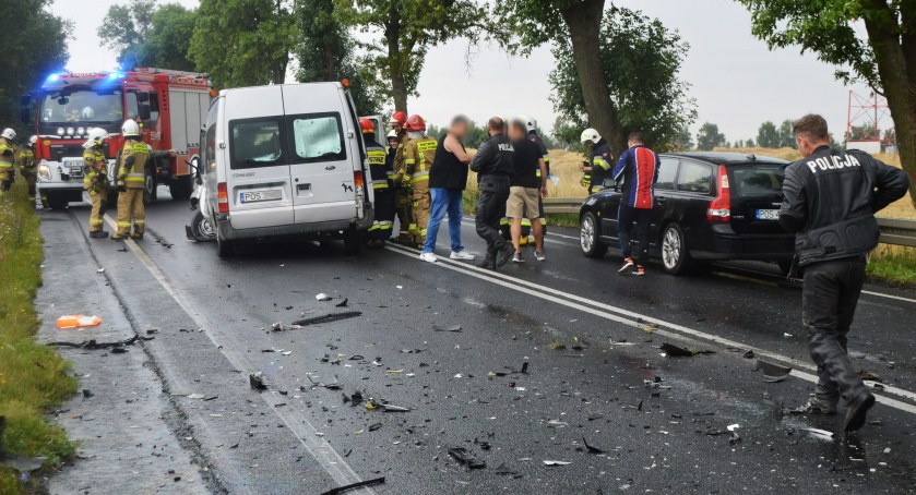 Wypadek w Kamionce pod Wieluniem - nie dojechali na zawody...
