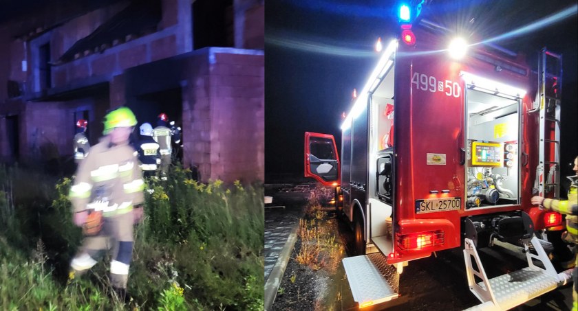 Pożar budynku w Białej - ktoś rozpalił w nim... ognisko 