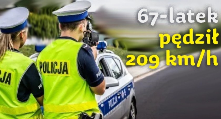 67-latek z ciężką nogą - pędził 209 km/h