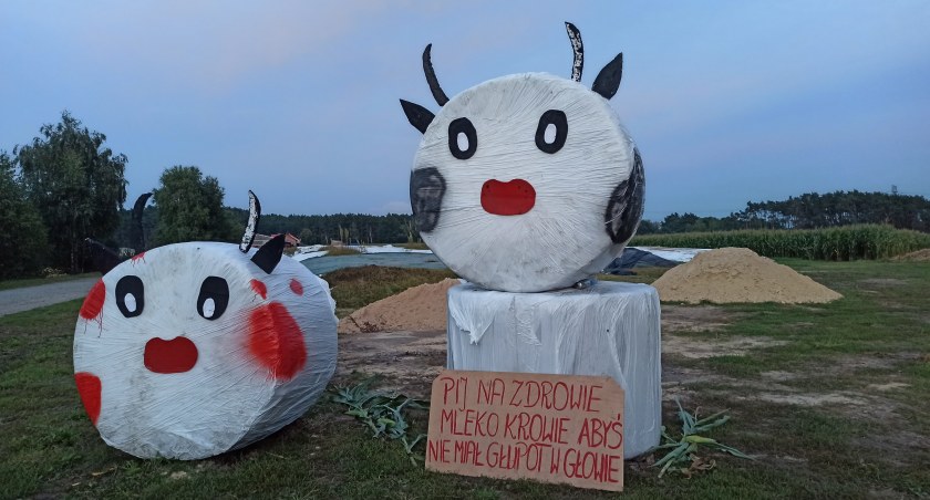 Walków przygotował się na dożynki - dekoracje stanęły przed wsią