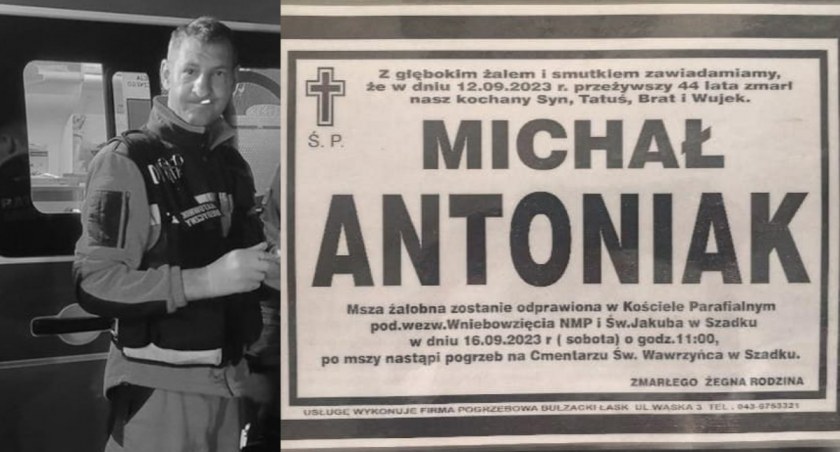 Nie żyje Michał Antoniak - strażak i ratownik medyczny