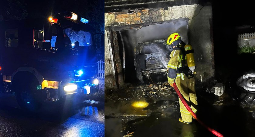Pożar garażu i samochodu - straty oszacowano na 85 tys. zł