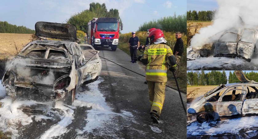 Samochód stanął w płomieniach - nic z niego nie zostało