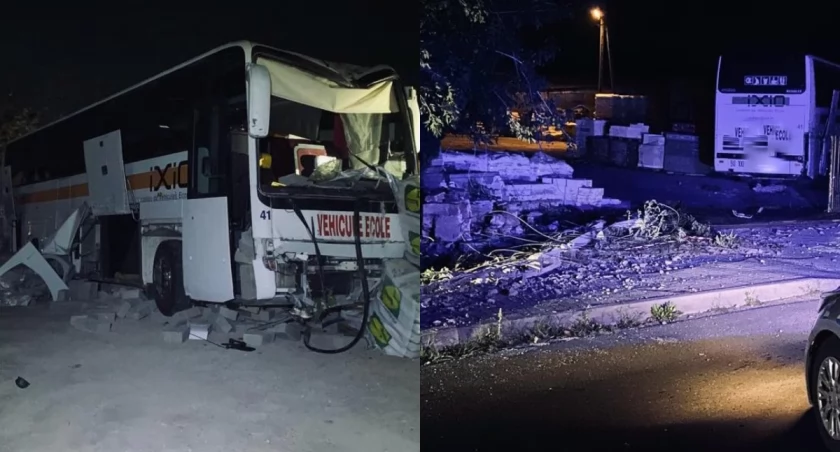 Sceny jak z filmu! Ukradł autobus, taranował ogrodzenia i uszkodził mienie