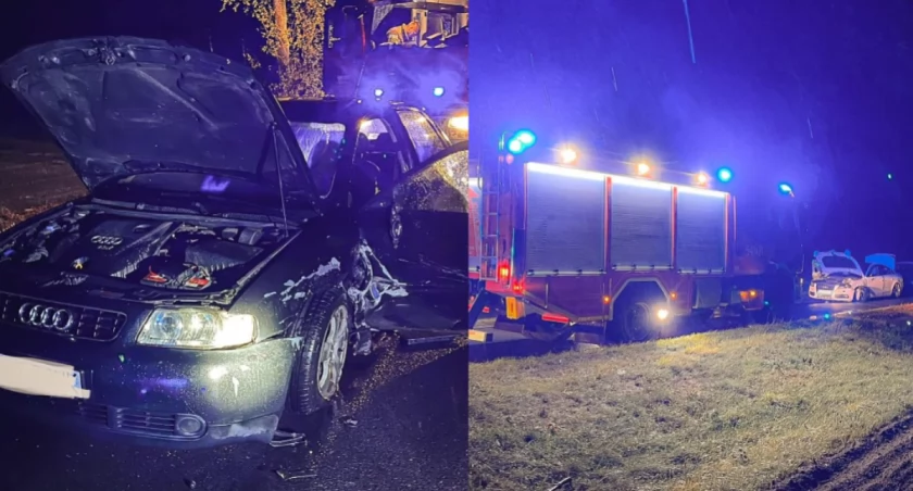 Wypadek z udziałem dwóch aut - jedna osoba w szpitalu