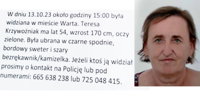 Zaginęła Teresa Krzywoźniak - rodzina prosi o pomoc