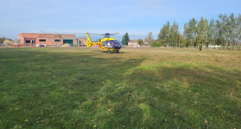 Helikopter zabrał ucznia do szpitala. Zderzył się z kolegą na wuefie 