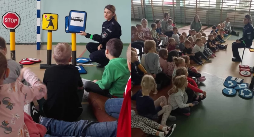 Bezpieczeństwo w ruchu drogowym i reagowanie na przemoc - spotkanie uczniów z policjantką 