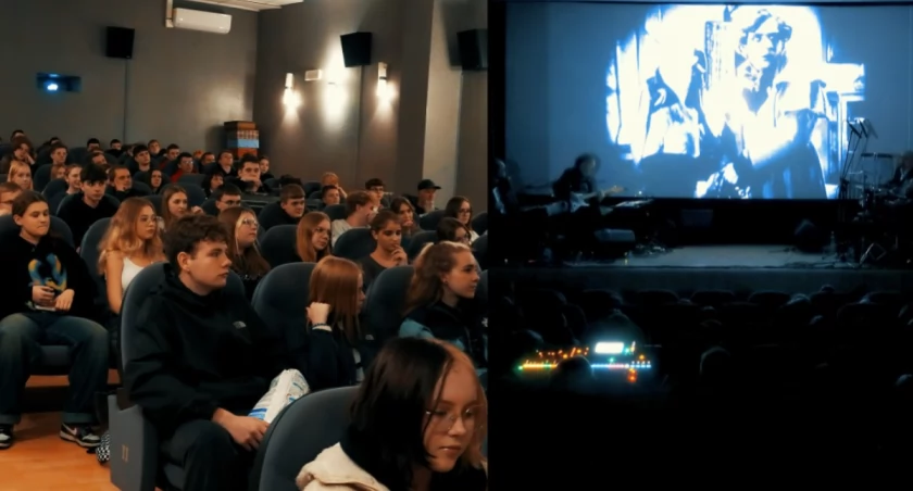 Wyjątkowy seans z muzyką na żywo - uczniowie oglądali 