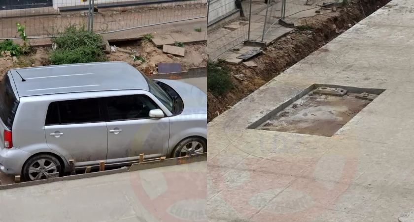 Zabetonowali auto podczas remontu - pojazd zniknął pod osłoną nocy        