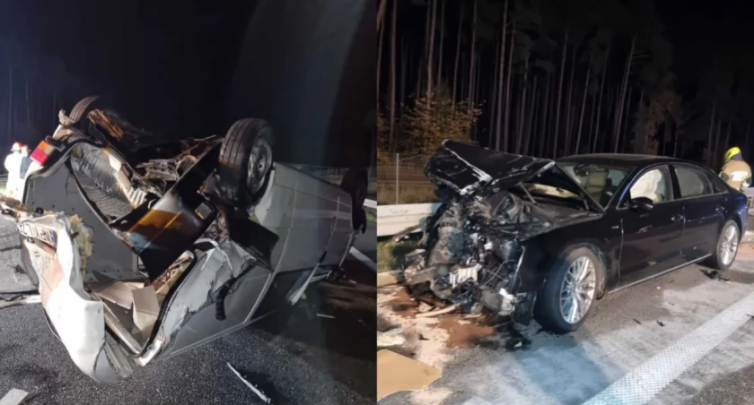 Zderzenie trzech aut na ekspresówce - sprawca był pijany