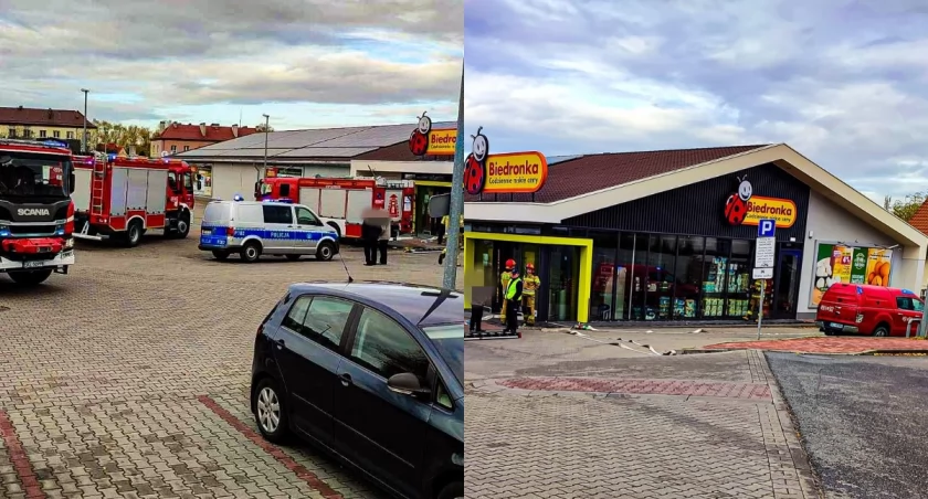Pożar w Biedronce - klienci ewakuowani! 