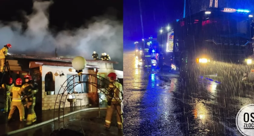 Nocny pożar domu - straty oszacowano na 80 tysięcy złotych 