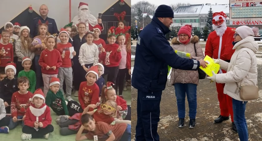 Policyjne Mikołajki w powiecie wieluńskim - była wizyta w szkole i spotkania z mieszkańcami 