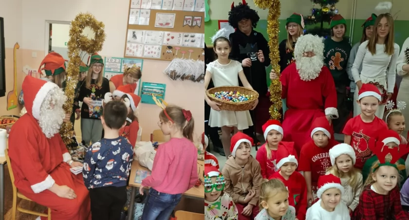Mikołaj odwiedził uczniów w Mokrsku - ci przygotowali dla niego wiersze i piosenki 