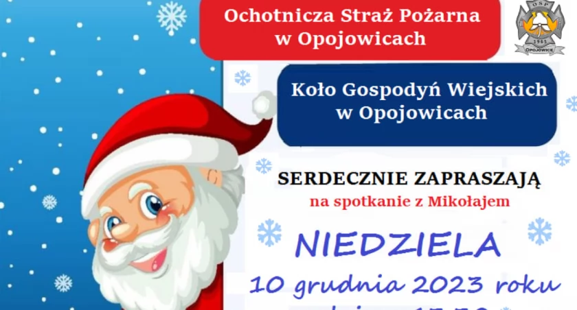 Spotkanie z Mikołajem w Opojowicach - każdy uczestnik otrzyma prezent! 
