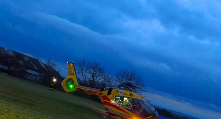W Łaszewie lądował helikopter ratowniczy 