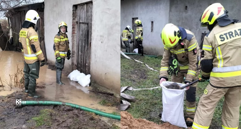 Intensywny deszcz powoduje podtopienia - na jednej posesji interweniowali strażacy