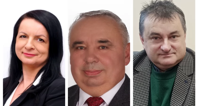 Małgorzata Kaźmierczak, Jacek Kurowski, Grzegorz Turalczyk - kandydaci na wójta Konopnicy  