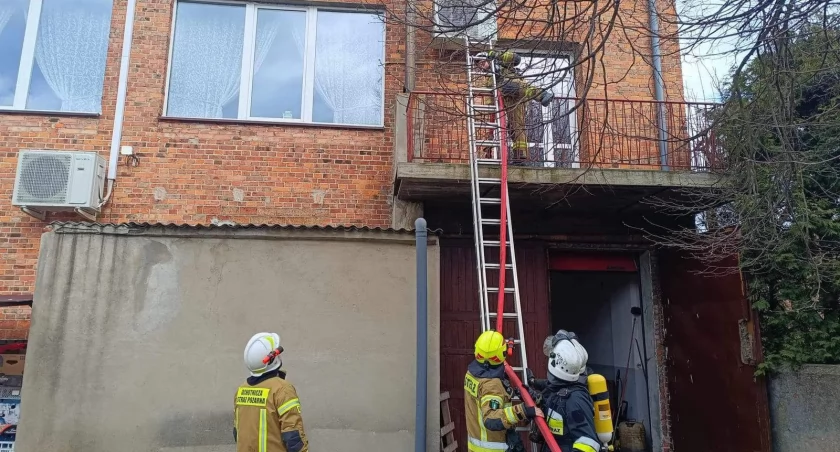 Gasili pożar i ewakuowali osobę 