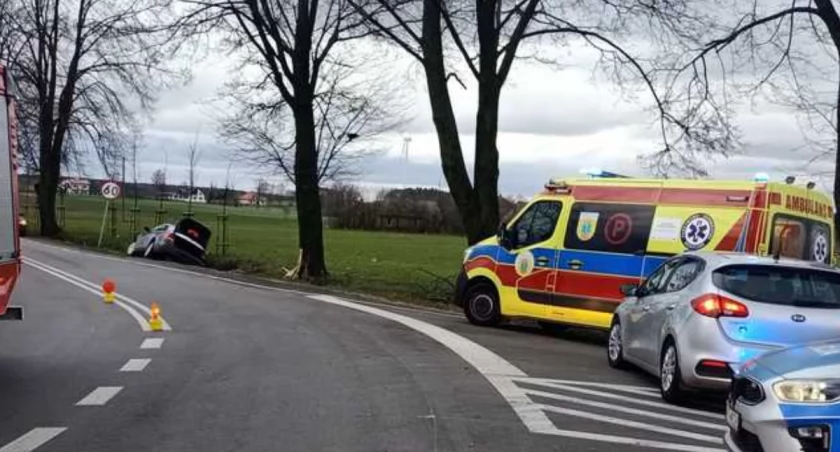 Pijany mieszkaniec gminy Rząśnia wiózł autem pasażera – doprowadził do wypadku