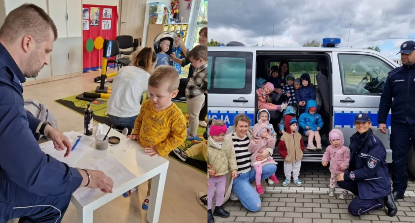 To była wielka frajda dla dzieci - policjanci z wieluńskiej komendy odwiedzili miejski żłobek