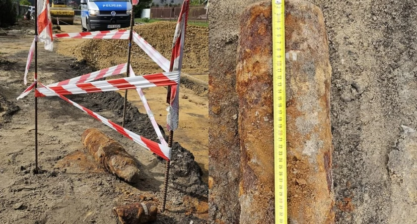 Znaleźli niewybuch z czasów wojny - był to pocisk artyleryjski