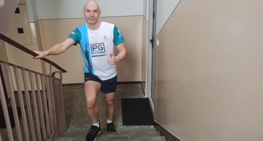 Marek Martyniak z Wielunia leci na Mistrzostwa Świata w  towerrunningu na Tajwanie