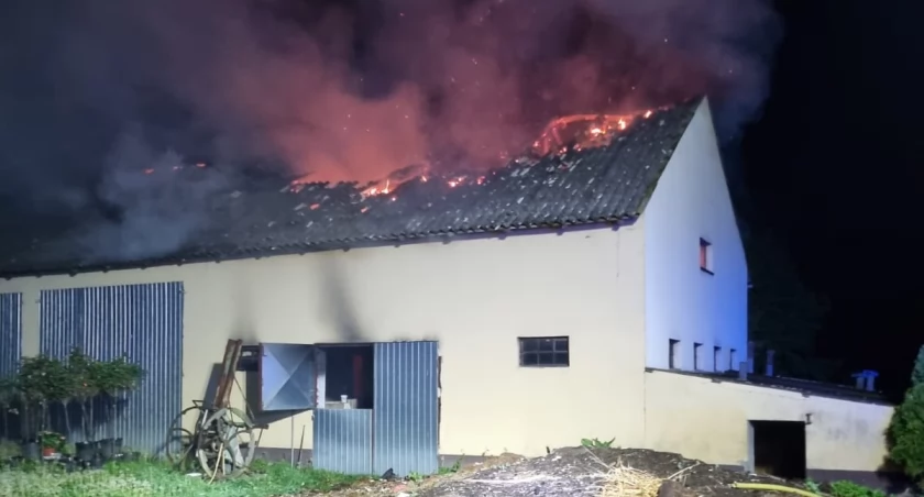 Strażacy przez kilka godzin walczyli z pożarem  w Kolonii Strobin