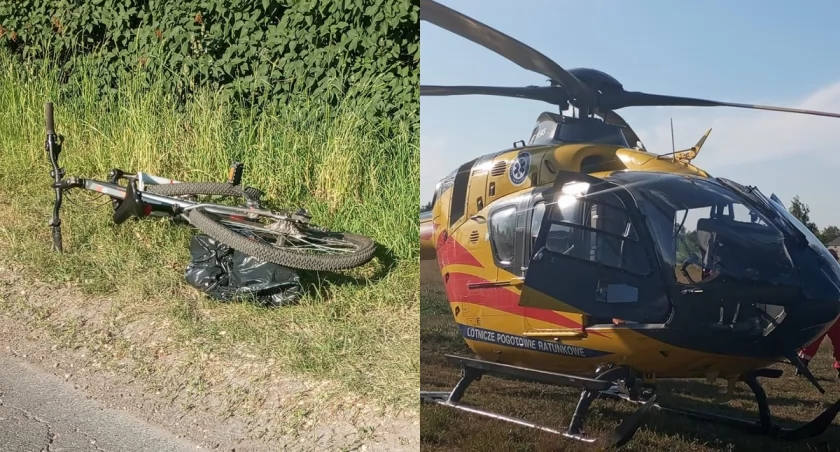 12-letnie dziecko wjechało wprost pod samochód - helikopterem trafiło do szpitala 
