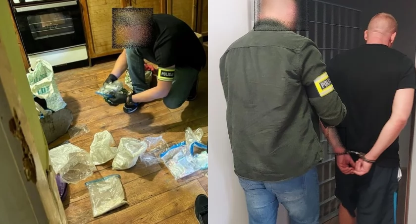 39-letni diler zatrzymany - w domu ukrywał dwa kilogramy narkotyków