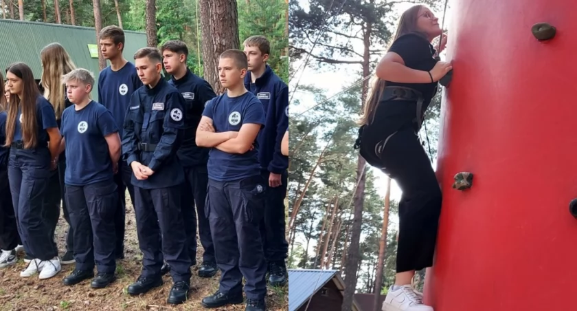 Zajęcia, gry, apele i leśne manewry - uczniowie klas mundurowych pojechali na integracyjny biwak