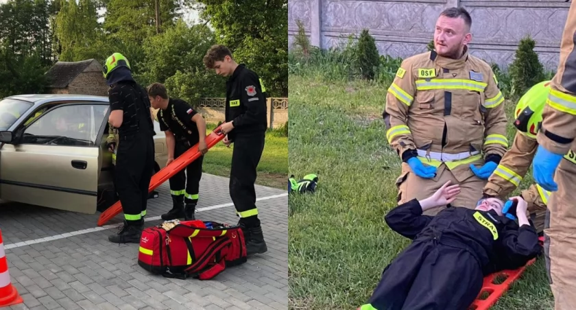Pierwsza pomoc podczas wypadku - ważne ćwiczenia młodych strażaków