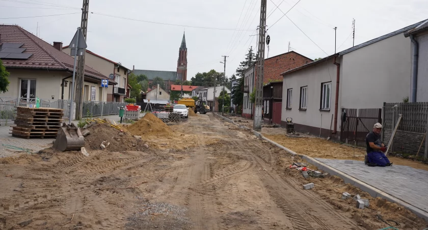 Osjaków - ulica Częstochowska w remoncie