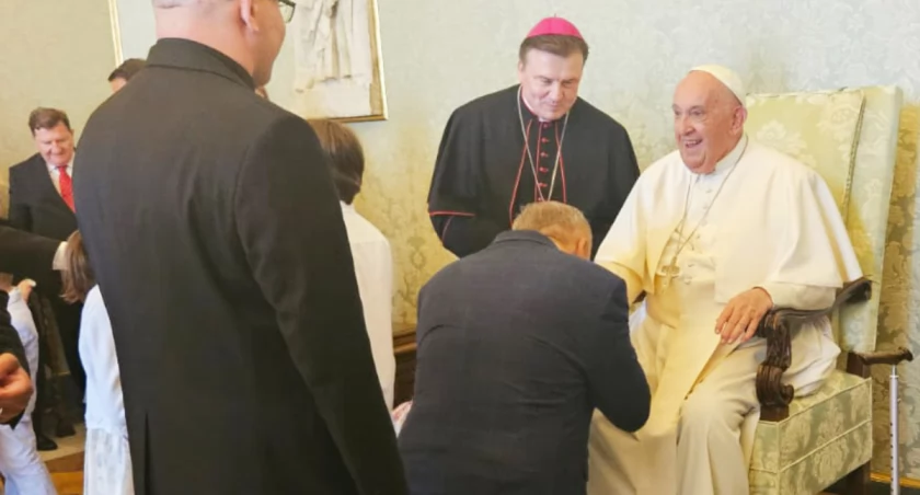 Wójt Konopnicy na audiencji u papieża Franciszka