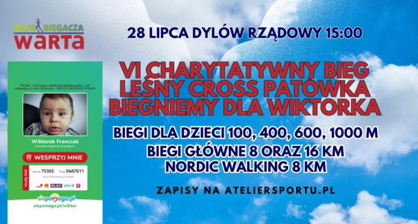 VI Charytatywny Biegy Leśny Cross Patówka - plakat i zapowiedź