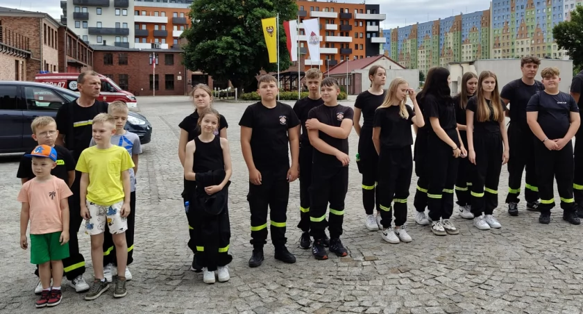 Młodzi druhowie z OSP KSRG Mokrsko z wizytą we Wrocławiu