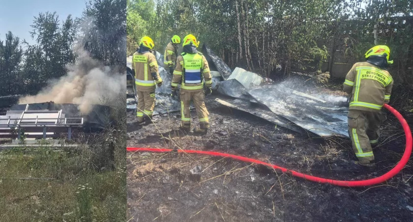 Pożar w Sulmierzycach: 15 arów w płomieniach