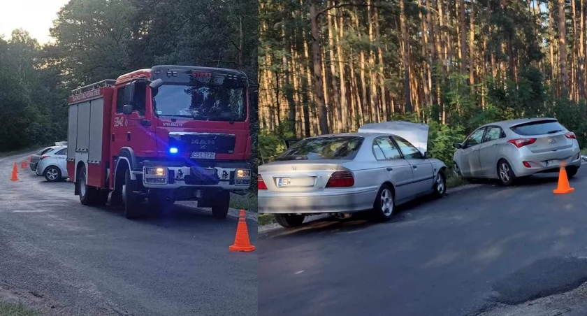 Wypadek drogowy we wsi Stolec: Hyundai wymusił pierwszeństwo na Hondzie